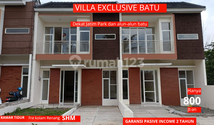 dijual Villa exclusive batu Garansi pendapatan 120 Pertahun
