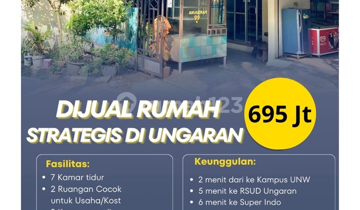 Rumah di Pinggir Jalan Utama Unggaran Barat Semarang Jateng 1