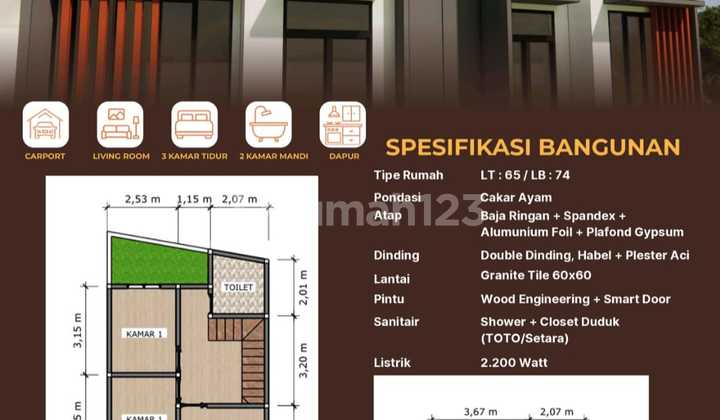 Rumah Baru 2 Lantai Galaxy Jaka Setia 2
