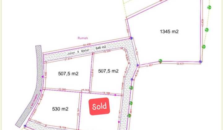 Di jual tanah plot kecil di Nunggalan Uluwatu 