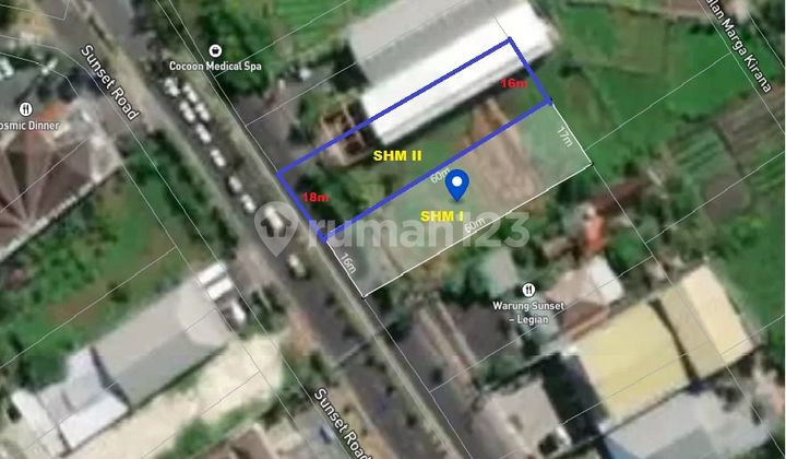 Land on the main road Sunset Road, Badung, Bali