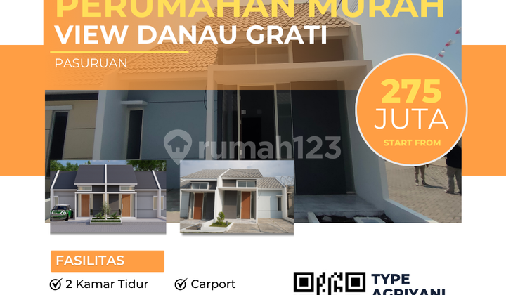 Hunian Asri View Danau Type Edelweiss Type 36/66 – Blok D1 No.26