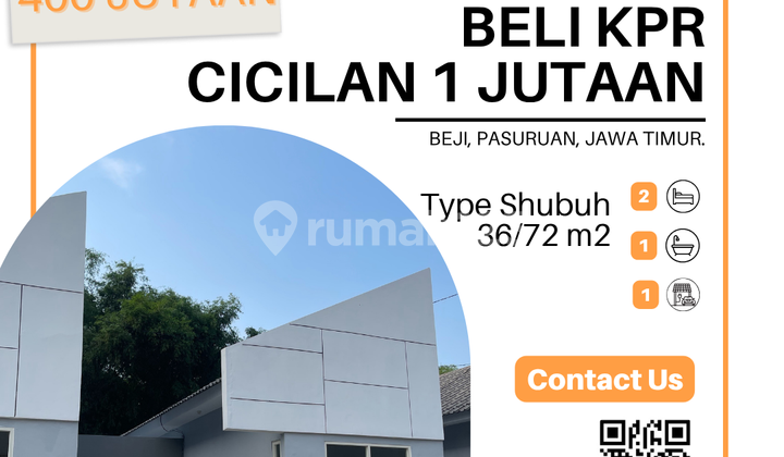 Hunian Shubuh 36/72 – Blok D7 No.6: DP 0, Harga < 300 Juta