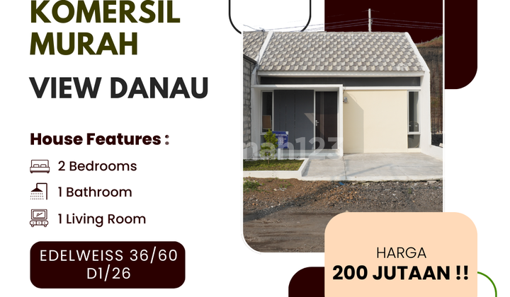 Promo Hunian Edelweiss 36/60 – Blok D1/26, View Danau  1