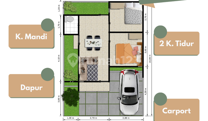 Rosemarry 36/70 – Blok D10 No.12: Beli Rumah UTJ 500 Ribu dan Angsuran Terjangkau 2