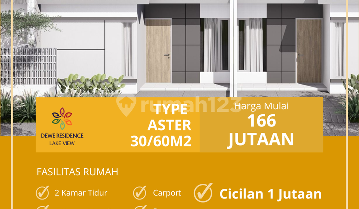 Rumah KPR Type 36/60 ASTER Blok D3 No.02 - Rumah Subsidi Dekat Akses Tol 1