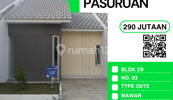 Mawar Type 36/72 – Blok D9 No.03: DP 0 Rupiah dengan UTJ 500 Ribu