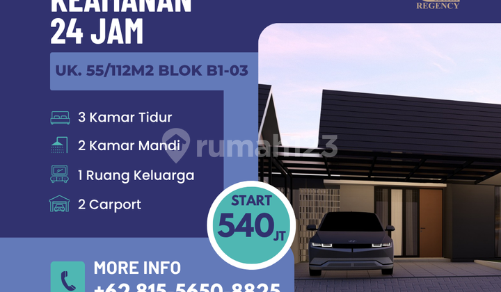 [Blok B1-03] KASIH REGENCY B1-03 Siap Huni! Akses Pasar Krian & Kraton Water Park 10 Menit!