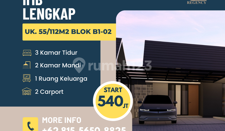 [Blok B1-02] Rumah Murah Strategis Kasih Regency Cuma 500 Jutaan! 5 Menit ke RSUD Sidoarjo Barat!