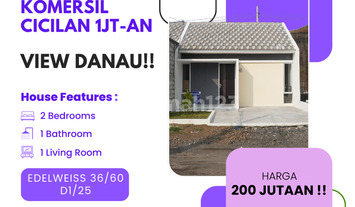 Rumah Murah Edelweiss Type 36/60 – Blok D1/25, Cicilan Ringan 1