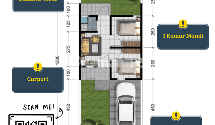 Hunian WAHID 30/60 Blok A7 No.11 – Promo DP 0%, 