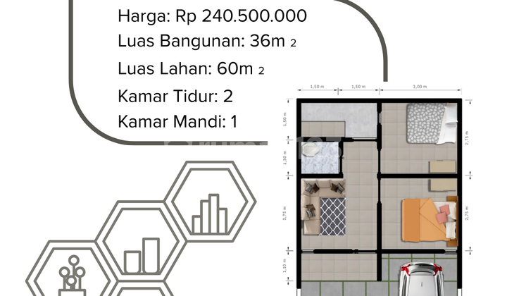 Edelweiss Residence Type 36/60 Block D1/25, Fast Toll Access