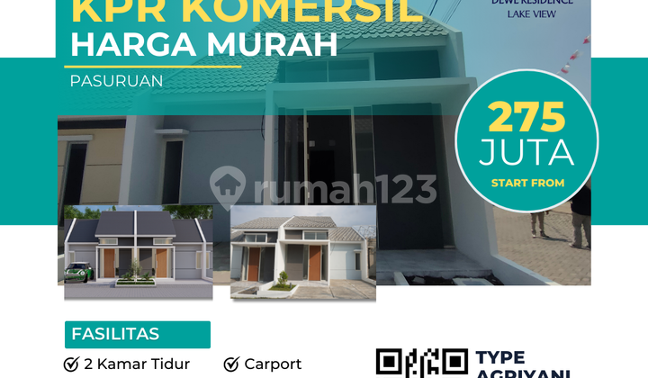 Edelweiss Rumah Type 36/66 – Blok D1 No.26, Cicilan Ringan Mulai 1 JT