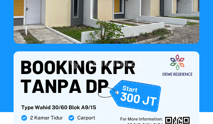 WAHID 30/60 Blok A9 No.15: Rumah Murah Uang Muka 0