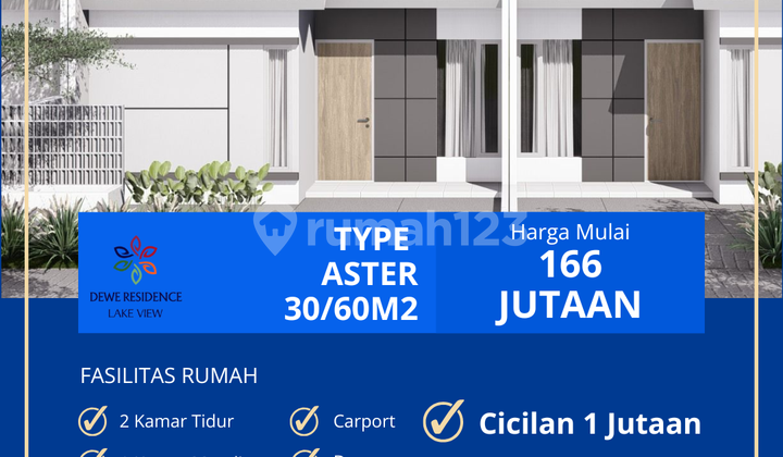 Hunian ASTER 36/60 Blok D3/07 View Danau, KPR Subsidi