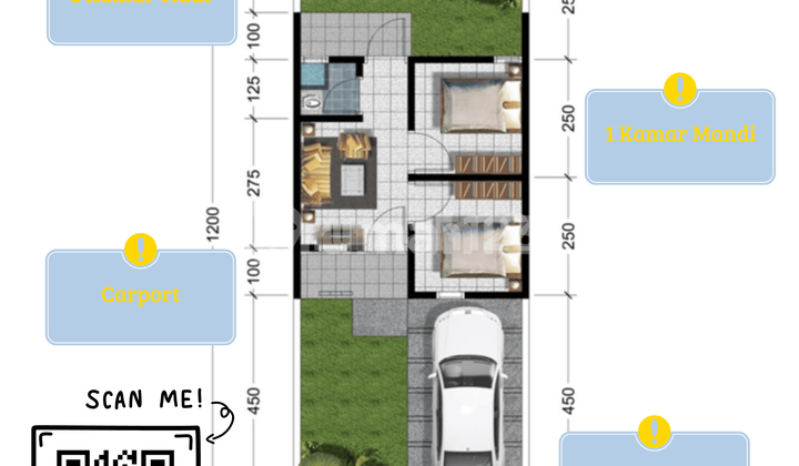 Rumah WAHID Blok A5/14 – SHM Terjamin, Harga Miring Siap Huni 2