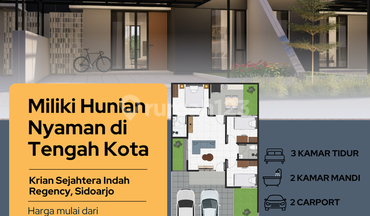 Dijual Rumah Cluster di Krian Blok 1 No 1 Dekat Stasiun Dijual Rumah Cluster di Krian Blok 1 No 1 Dekat Stasiun