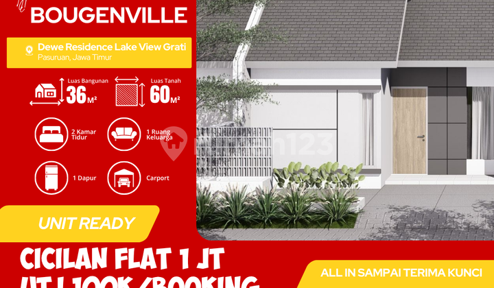  Kawasan Cluster Terbesar Pasuruan, Type Bougenville Blok A38.