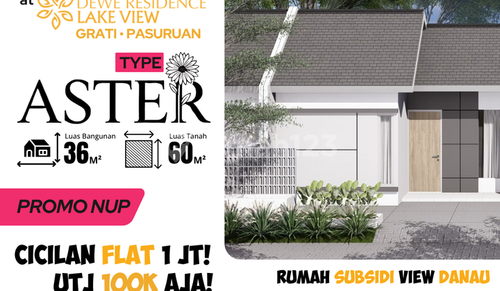 Rumah Tanpa DP Tipe Aster Blok A5, Legalitas Lengkap 