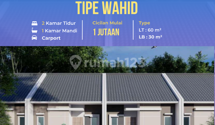 Rumah Tipe Wahid 30/60 Blok B7-9 Kraton, cicilan 1 Jt-an Rumah Tipe Wahid 30/60 Blok B7-9 Kraton, cicilan 1 Jt-an
