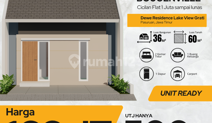 Dijual Rumah Tipe Bougenville Blok A6 di Gadingrejo Pasuruan 1