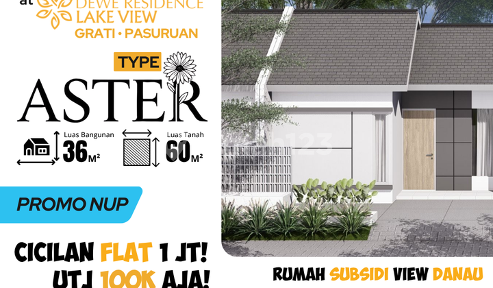 Rumah Tanpa DP Tipe Aster 36/60 diBlokA3, Winongan Pasuruan