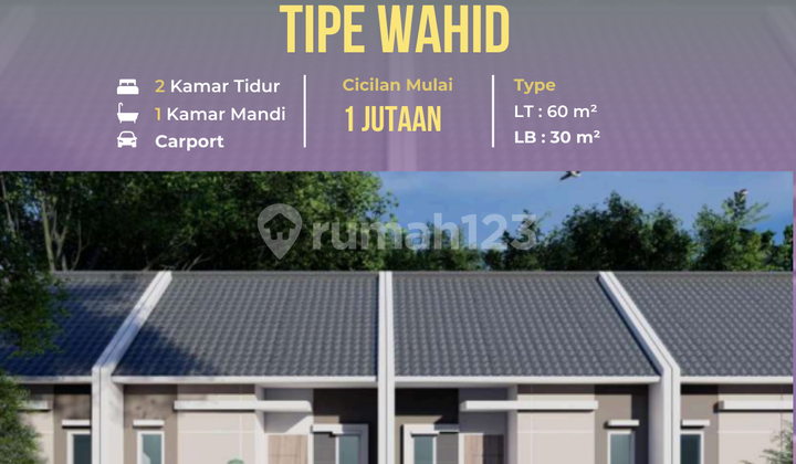 Rumah Dewe Residence Tipe WAHID 30/60 Blok B8 9–cicilan 500jt Rumah Dewe Residence Tipe WAHID 30/60 Blok B8 9–cicilan 500jt
