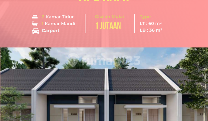 Rumah Strategis – Dewe Residence Tipe RAFIF 34/60, Dekat Stasiun & RSUD, Free Biaya Notaris & Akad