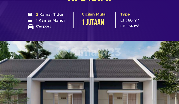 Rumah Eksklusif Tipe RAFIF Bebas Banjir, Free Biaya Notaris