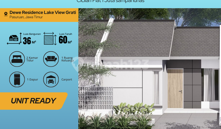Jual Rumah Tipe Bougenville BlokA2 di puspo Pasuruan, Uang Muka 0