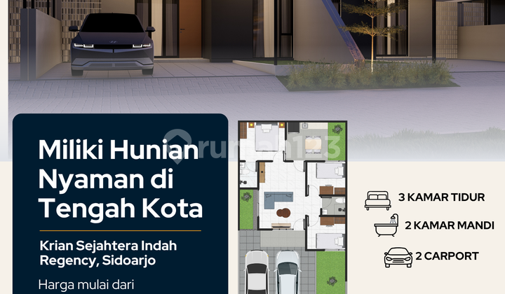 Rumah Tipe Favorit 55/112 Kasih Regency Harga Terbaik 542 Jutaan