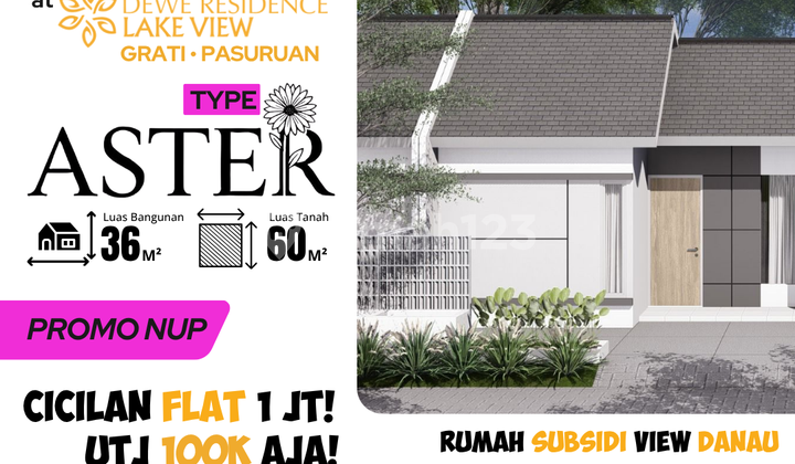 Rumah Tanpa DP Tipe Aster 36/60 di Blok A3 Rejoso Pasuruan