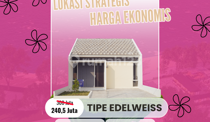 Edelweiss Type Residence 36/60 Block D1 No. 26, Light KPR Installment Edelweiss Type Residence 36/60 Block D1 No. 26, Light KPR Installment