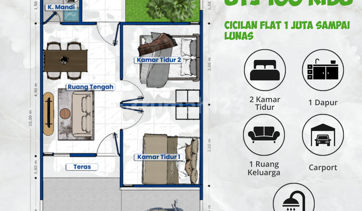 Hunian Murah Tipe Aster 36/60, Lokasi Super Strategis 2
