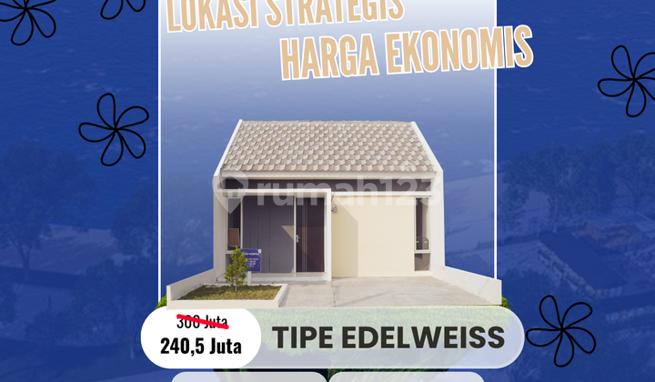 Rumah Type Edelweiss Blok B6 No. 02, 3 Menit ke RSUD Grati 1