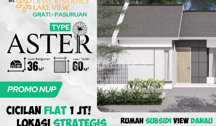 Promo Tipe Aster 36/60 - Rumah Siap Huni Cicilan Flat 1 Juta