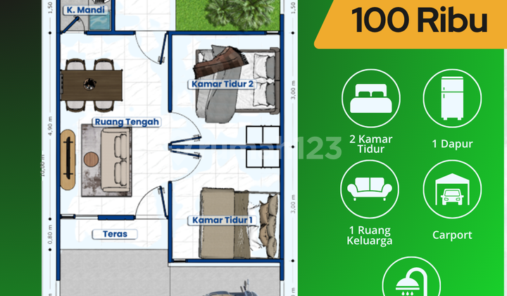 Type 36/60 House in Grati Pasuruan, Strategic & Safe Location 2