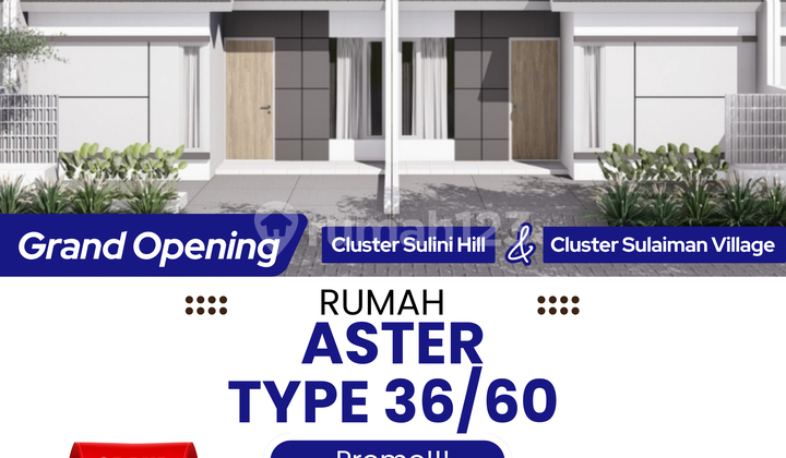 Rumah Aster 36/60 Grati, Tanpa DP & Booking Cuma 100 Ribu