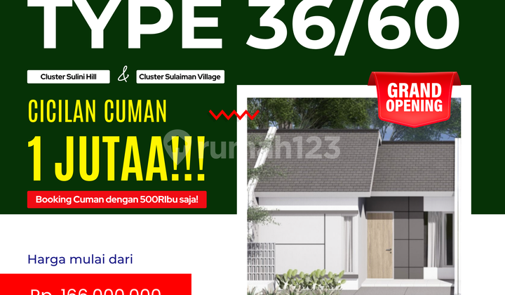 Rumah Murah Grati, 166 Jt, Legalitas SHM & Bebas Banjir