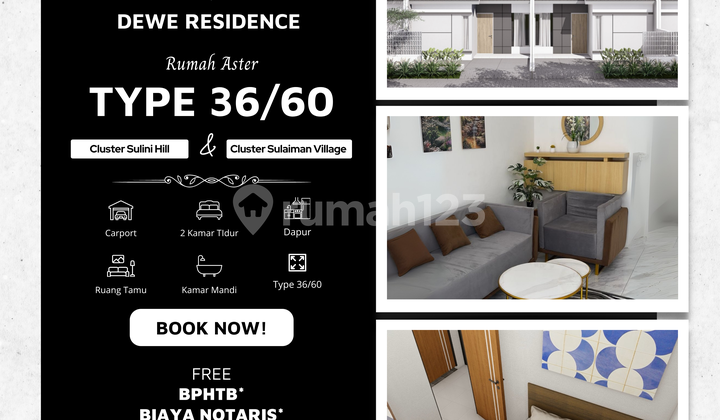 Rumah Aster Grati Pasuruan, Harga 166 Jt Cicilan Super Ringan 1