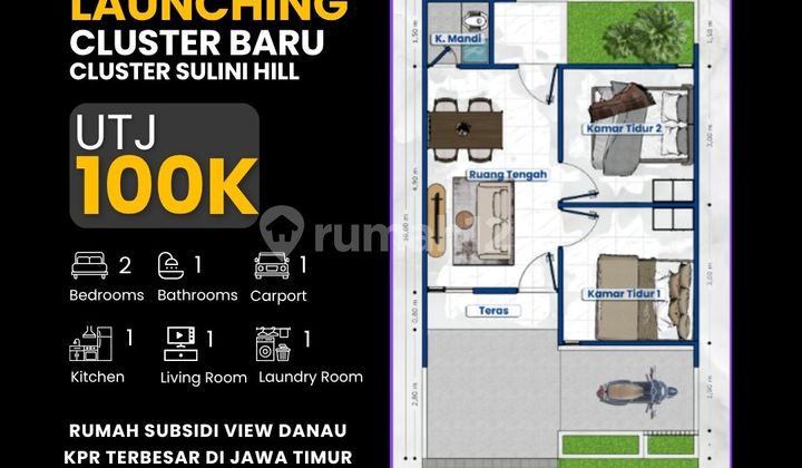 Promo Terbatas UTJ 100 Ribu - Type Aster 36/60 Blok H7