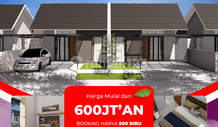Rumah Baru Krian Harga 600 Jutaan, Desain Modern Tropis
