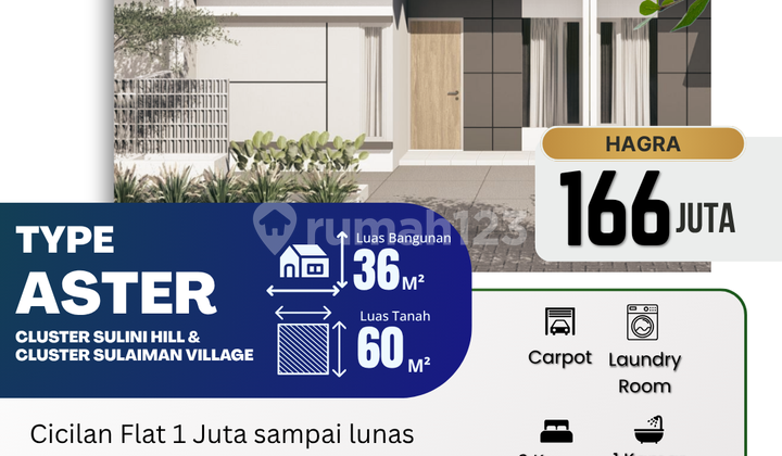 Rumah Murah Grati Pasuruan Tipe 36/60 Dekat Tol 1