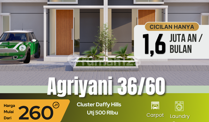 Rumah Subsidi Type 36/60 Bougenville Blok A8 Grati–View Danau Ranu Grati