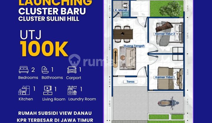 Rumah Hunian Minimalis Modern - Type Aster 36/60 Blok A10 2