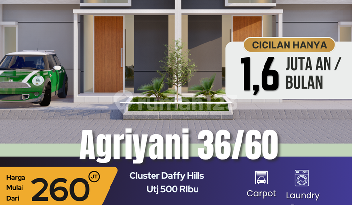 Rumah Type 36/60 Agriyani Blok B6 Grati – View danau Ranu Grati