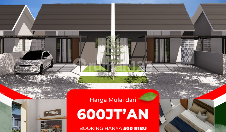 Rumah Modern Krian dengan Carport & Ruang Taman Pribadi