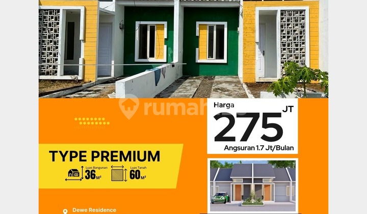 Rumah Type Premium 36/60 Blok F4 No.03 – UTJ 500 Ribu