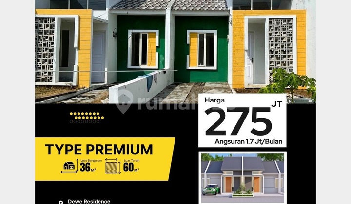 Rumah Type Premium 36/60 Blok E5 No.10 – UTJ 500 Ribu