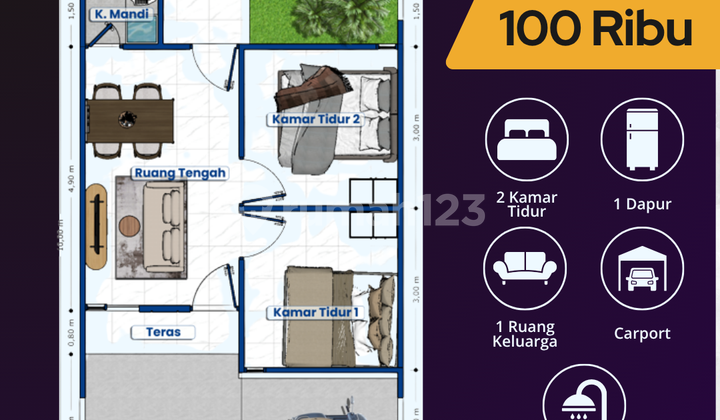 Rumah Baru Grati Aster, KPR Mudah & DP Kecil 2